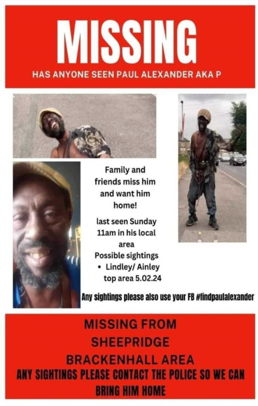 Paul Alexander Still Missing