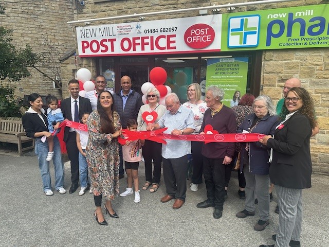 Mayor of Kirklees “Cuts The Ribbon” at New Mill Post Office Under New Management