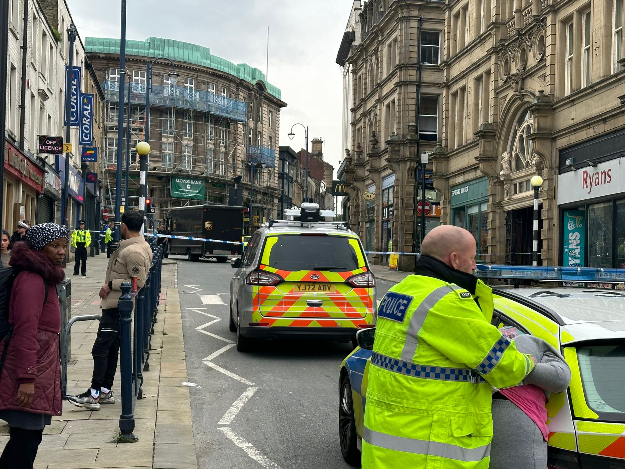 Pedestrian Rushed to Hospital after Huddersfield Town Centre Crash