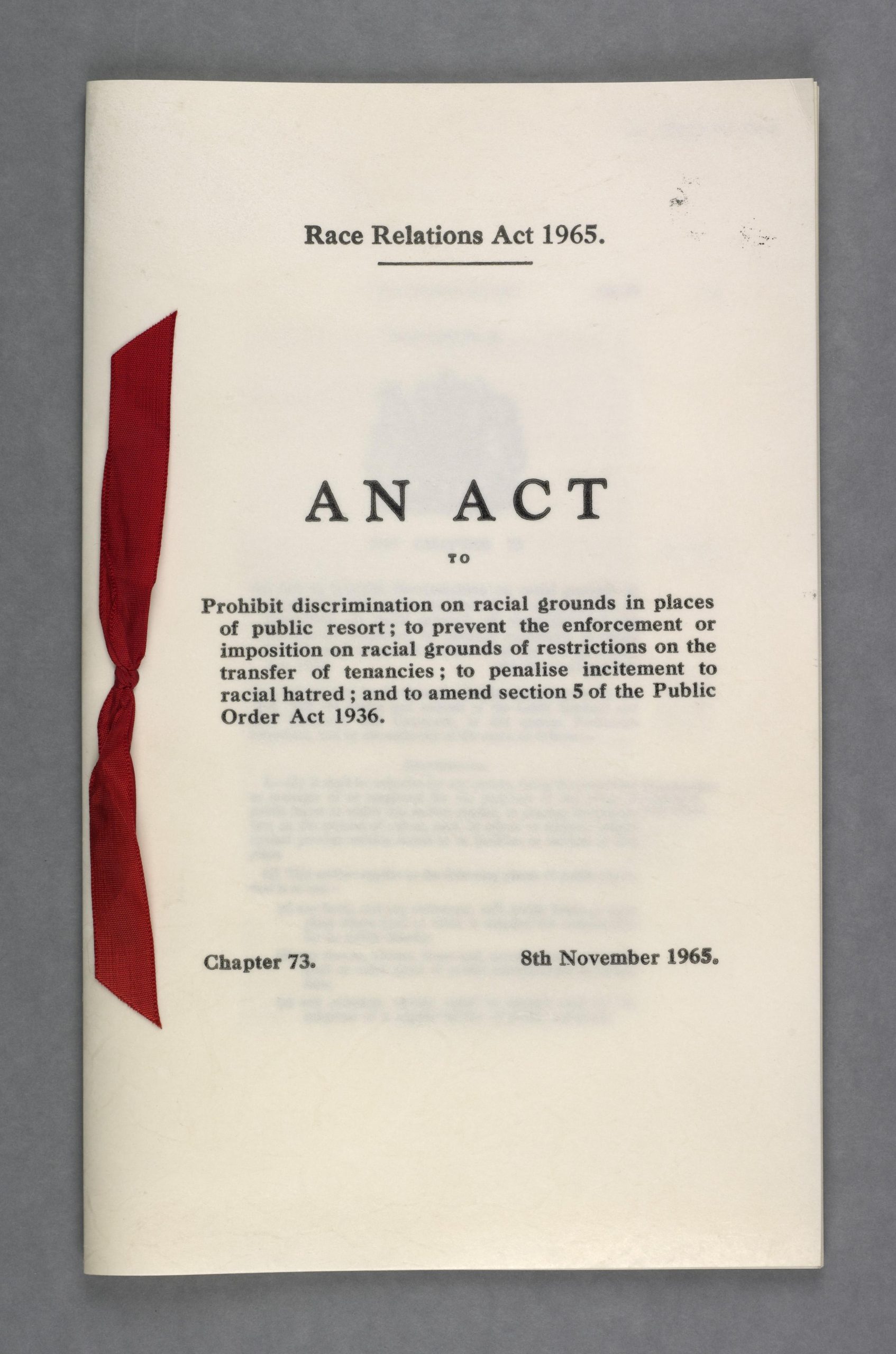 Race Relations Act 1965 | Windrush Tapestry