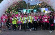 Hundreds of walkers light up Huddersfield in pink for The Kirkwood's Starlight Walk